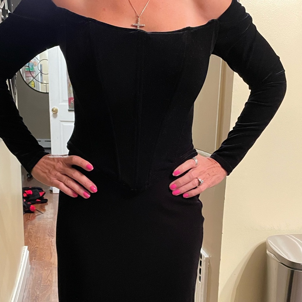 Velvet 2 piece cocktail dress